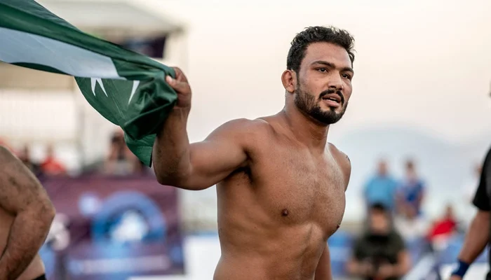 Pakistan's Inam Butt Qualifies for Beach Wrestling World Series Quarterfinals