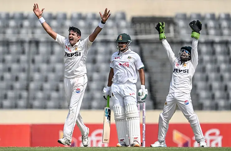 Abbas Five-For and Awais Debut Fifty Lead Pakistan’s Resurgence.Pakistan vs Bangladesh 1st Test